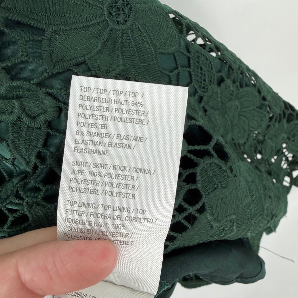 NWT Isaac Mizrahi Live Special Edition Green Velvet Lace Dress US 20W Plus Size - Picture 6 of 6